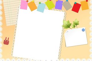 矢量卡通教育便签纸背景素材高清