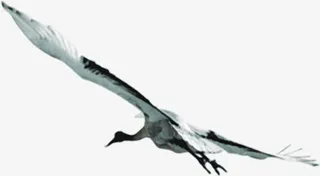 飞翔的仙鹤中秋素材免抠