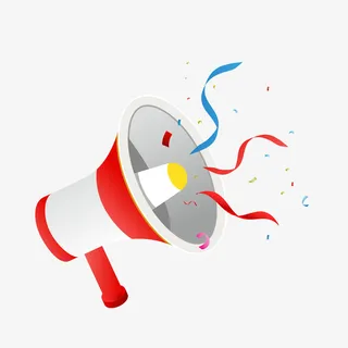 喇叭,喜庆,丝带免抠