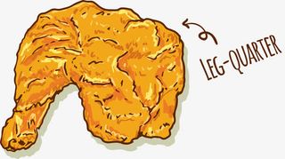 油炸食品炸鸡腿免抠