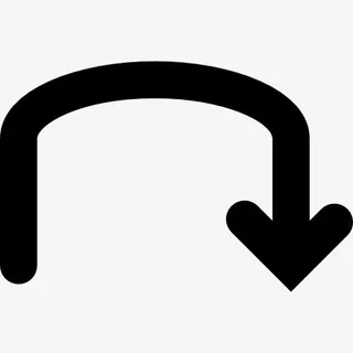 箭头向下弯曲图标免抠