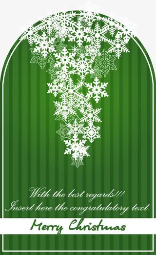 雪花背景绿色门型图案