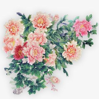 中国风粉色花朵免抠图免抠