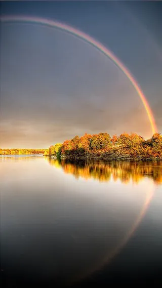 暮色下的山水风景H5背景素材高清