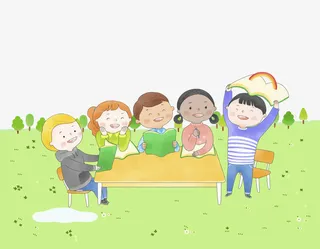 交谈的学生免抠