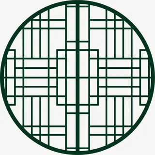 圆形的公园园林窗子免抠