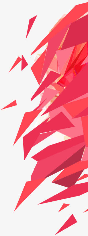 红色三角形几何边框png素材免抠