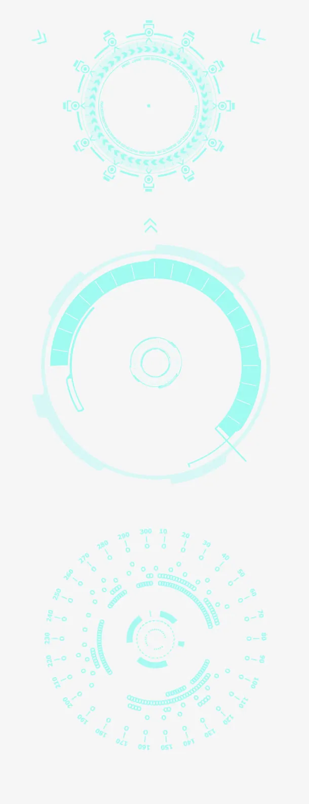 电子 科技感齿轮元素免抠