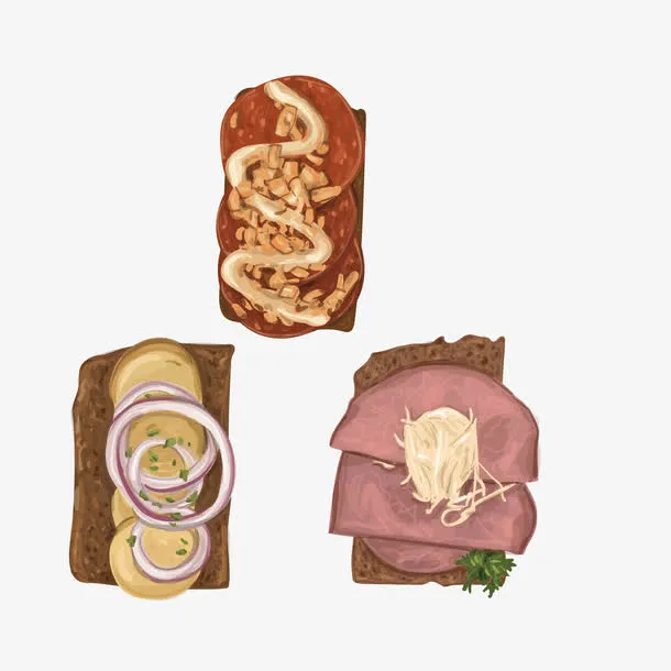 俯视牛排拼盘免抠