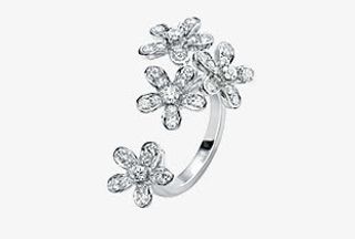 花形钻戒开口戒指免抠