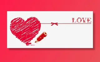 314白色情人节简约蜡笔爱心主题免抠手绘/卡通卡通元素