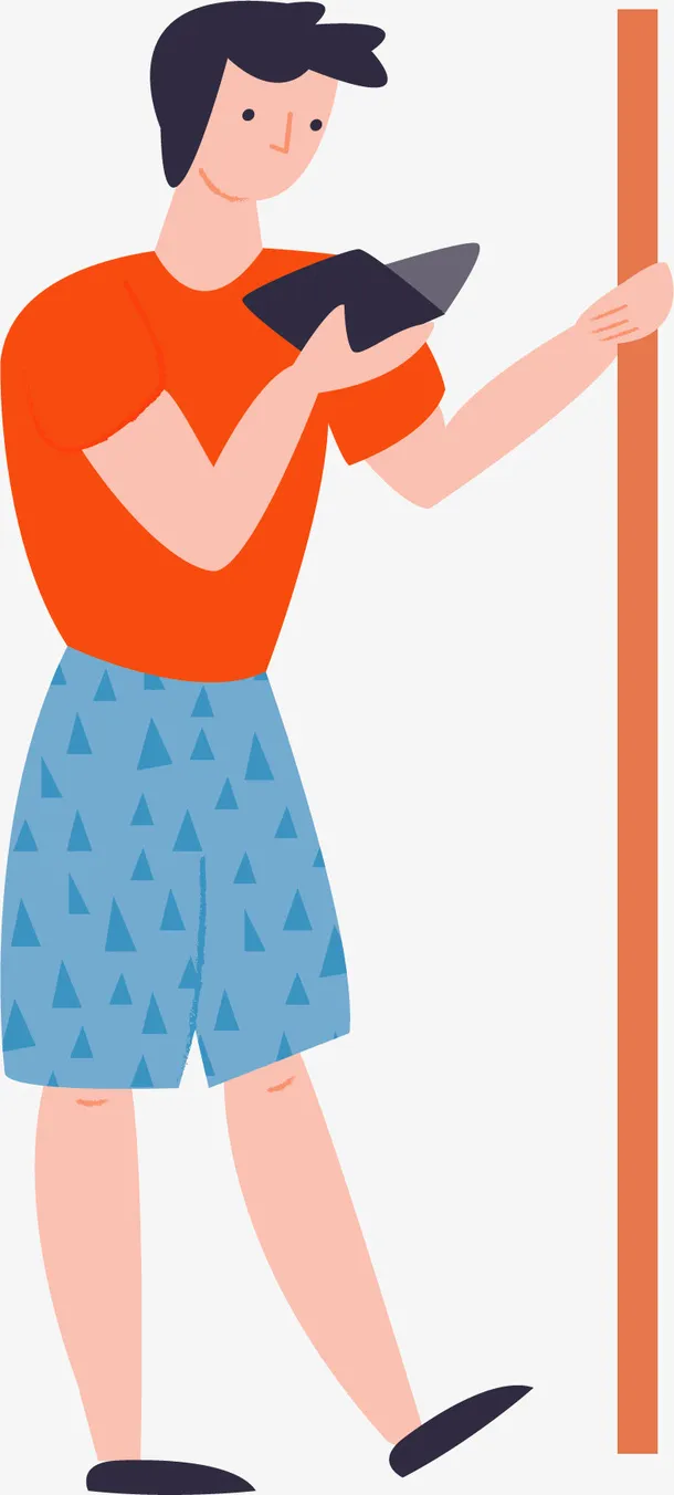 乘坐地铁看书的人免抠