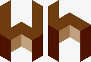 个性空间折叠立体拼接创意字母H免抠