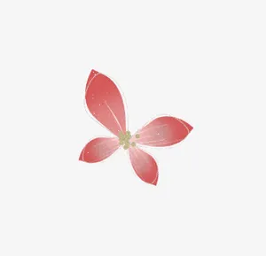 粉色四瓣花素材免抠