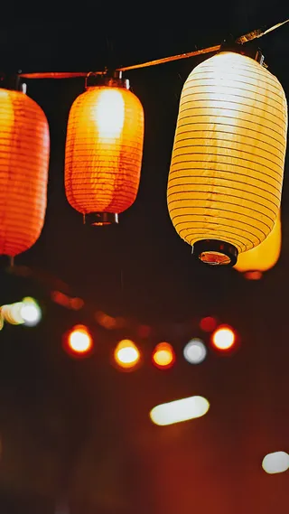 红色长灯笼背景高清