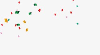 彩色飞舞纸张免抠