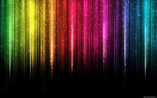 七彩色发光的线条免抠