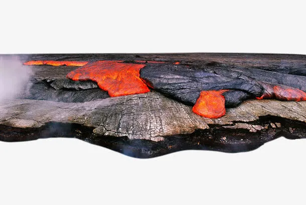 大片火山岩免抠