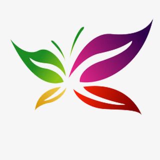蝴蝶花型logo免抠
