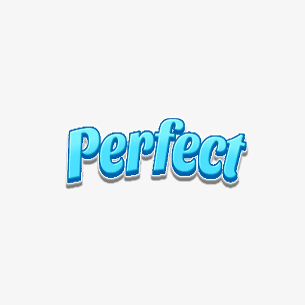 蓝色perfect免抠