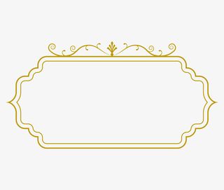 金色边框纹理装饰图案免抠