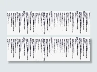 白色清新冰柱免抠