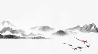 山水鲤鱼免抠