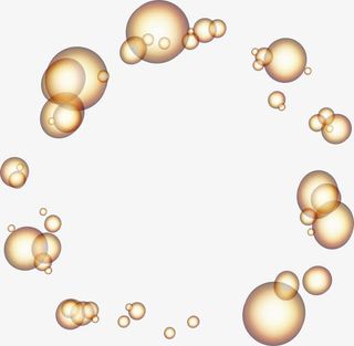 棕色光效手绘装饰免抠