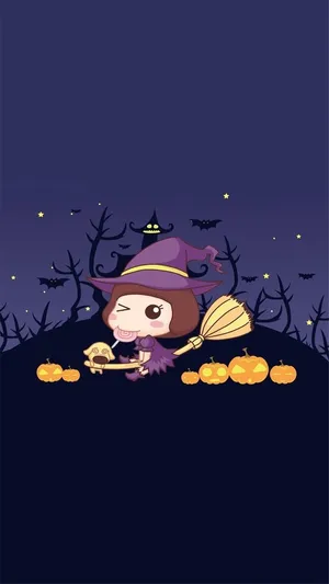 梦幻星空万圣节H5背景高清