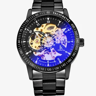 精钢男表镂空腕表免抠