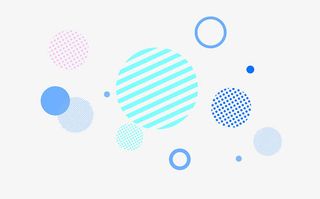 蓝色圆形漂浮免抠