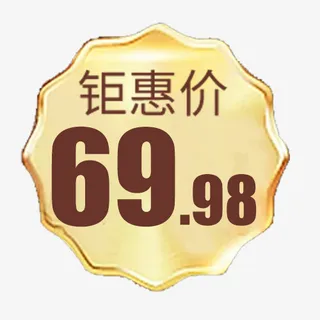 金色质感淘宝聚会价格促销标签免抠