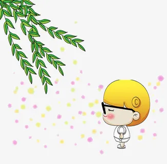 小风吹杨柳免抠