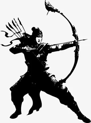 手绘武侠人物免抠