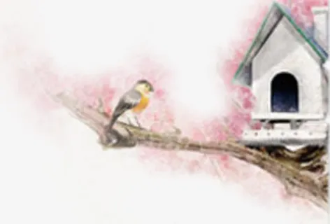 樱花树上的燕窝免抠