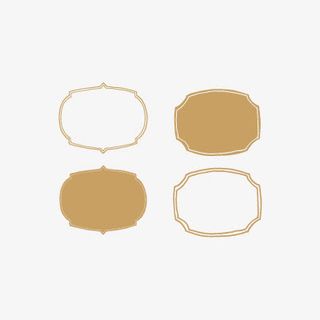 多边形文字底板免抠