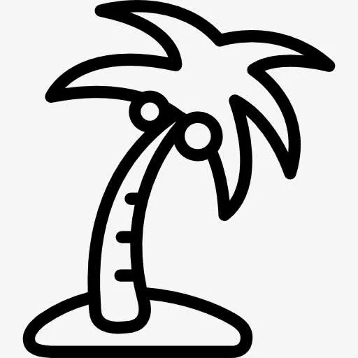 棕榈树与coconauts 图标免抠