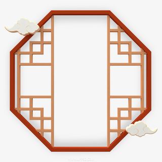 新年春节中国风边框免抠