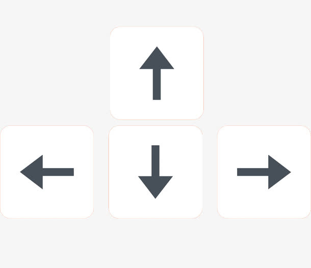 矢量键盘上下左右按键素材免抠