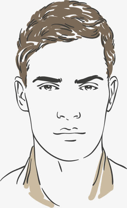 时尚男性素描人物设计矢量素材,免抠