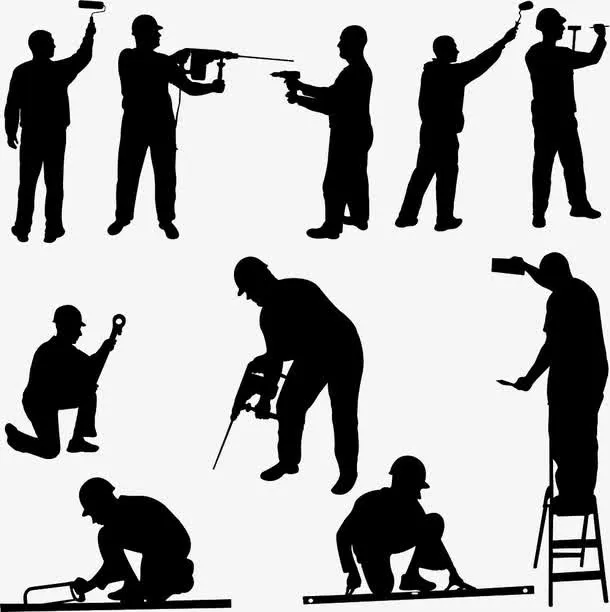 矢量建筑工人免抠