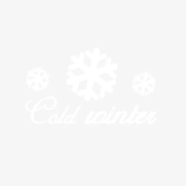 白色雪花冷免抠