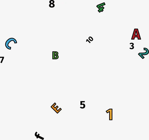 矢量创意设计字母数字图免抠