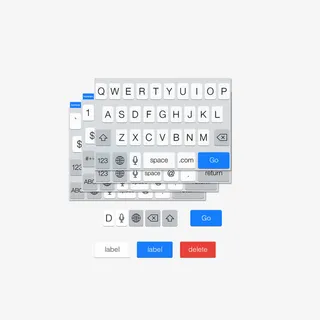 手机虚拟键盘PSD素材免抠