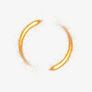 金色粉末光圈圈免抠