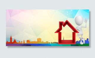 样板房征集海报背景素材高清