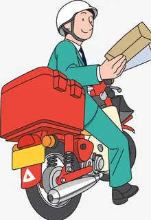 卡通漫画邮递员免抠