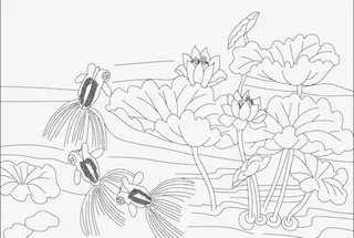 金鱼荷花儿免抠