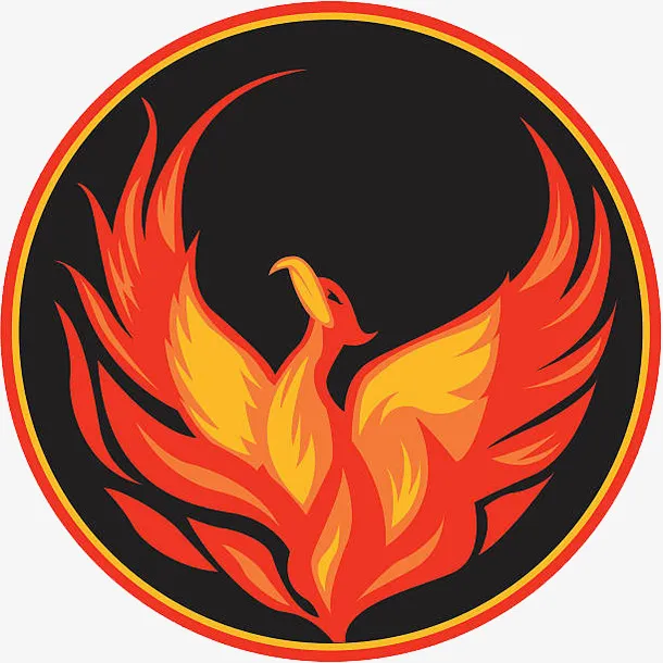 凤凰形象圆形图标免抠