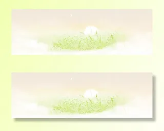 唯美台历设计banner背景免抠